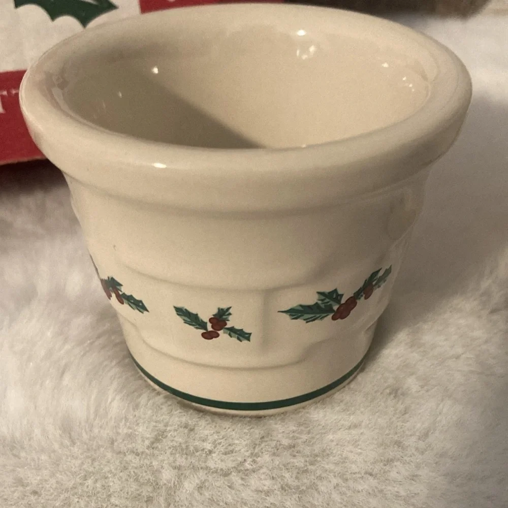 Vintage 1998 Longaberger Traditional Holly Votive Cups